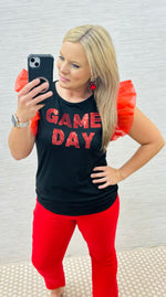 Red/Black Game Day Top