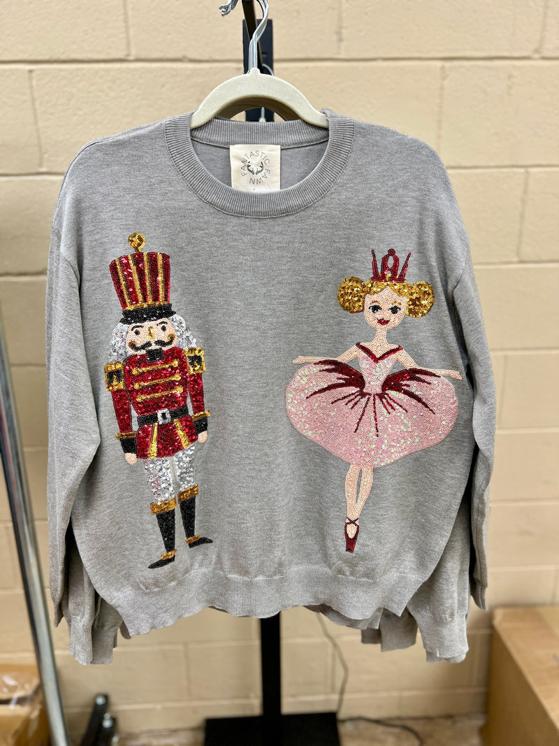 Neutral Nutcracker Sweater