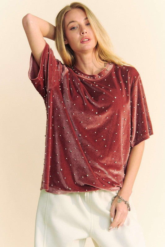 Wine Pearl LA Blouse