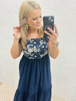 Navy Days Maxi Dress