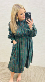 Green Plaid Holiday Dress