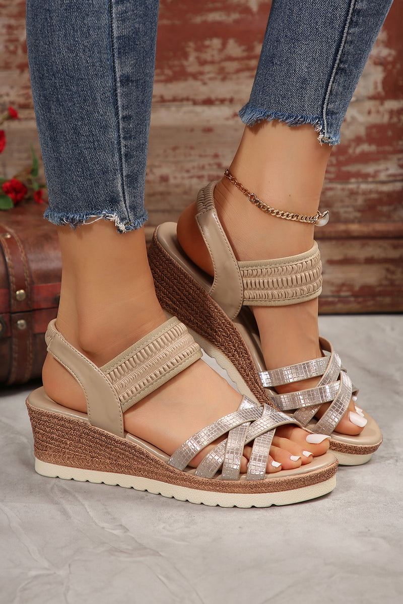 Violet Criss Cross Platform Sandals