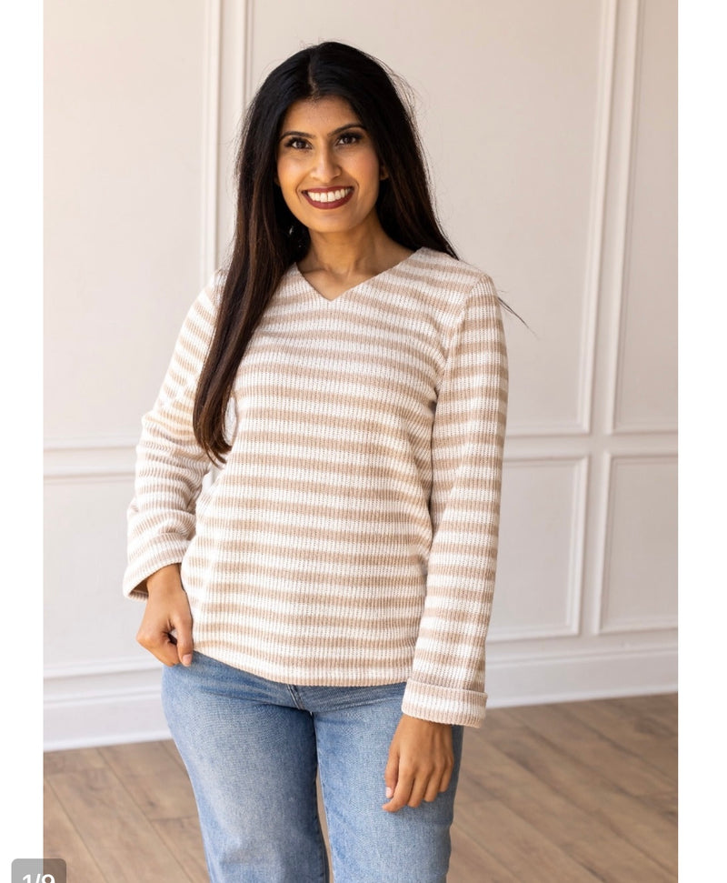 Pretty Tan Lined Blouse