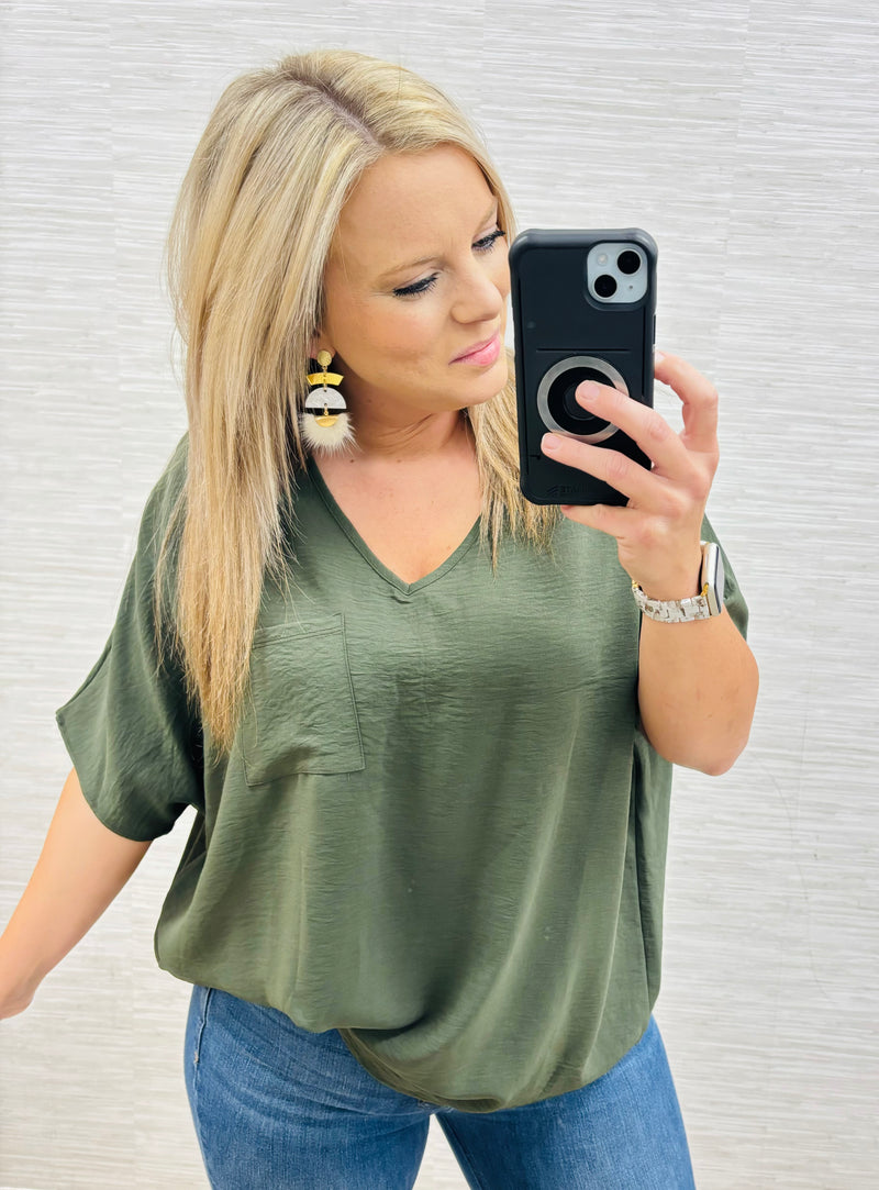 Jodie Olive Basic Blouse