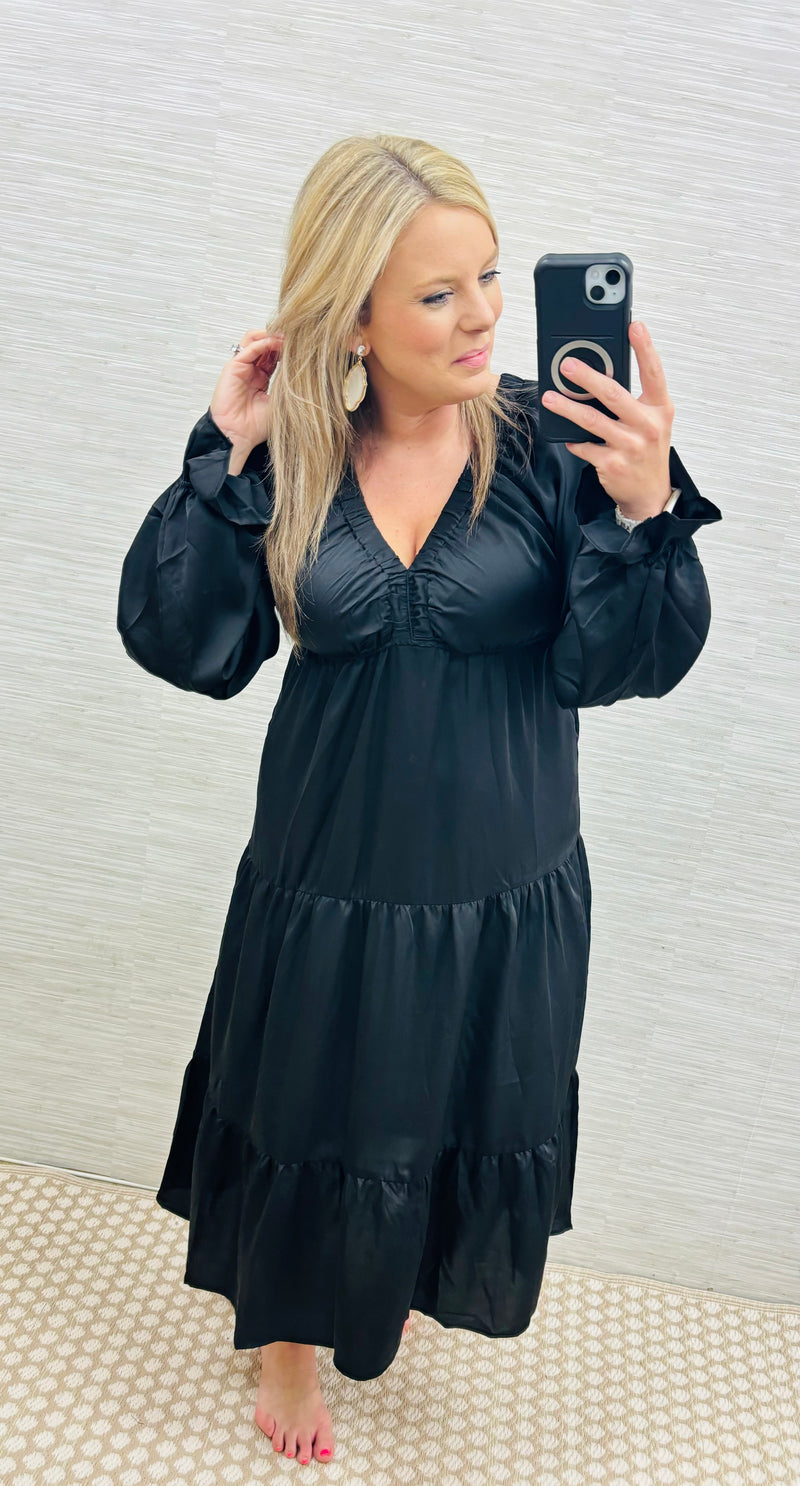 Classic Black Maxi Dress