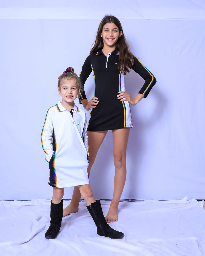 White Lurex Youth Dress