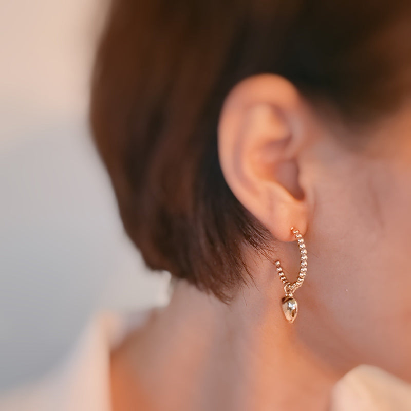 CiCi Dangle Heart Hoop Earrings