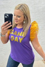 Purple/Gold Game Day Top