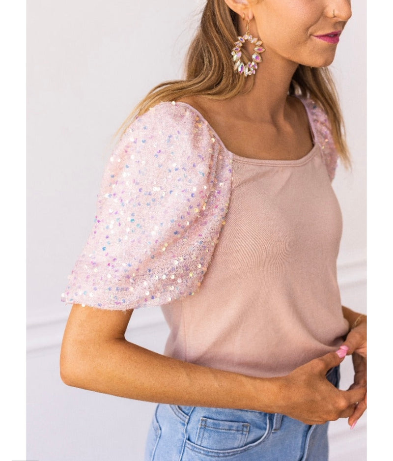 Rose Quartz Sparkle Blouse