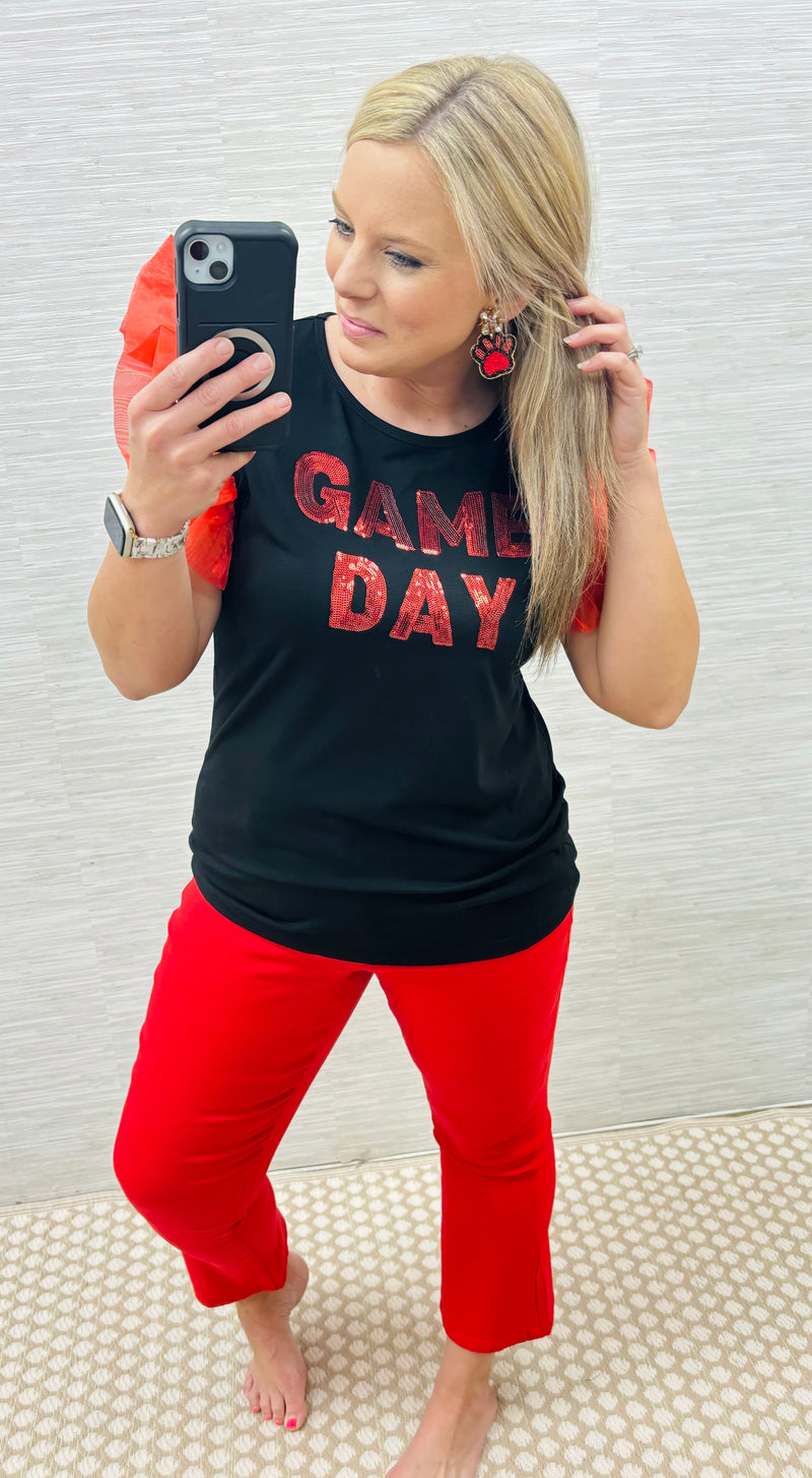 Red/Black Game Day Top