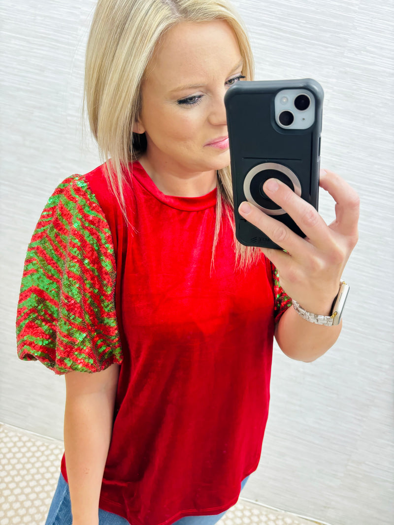 Festive Sleeve Blouse