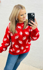 Red/White Football Sweater