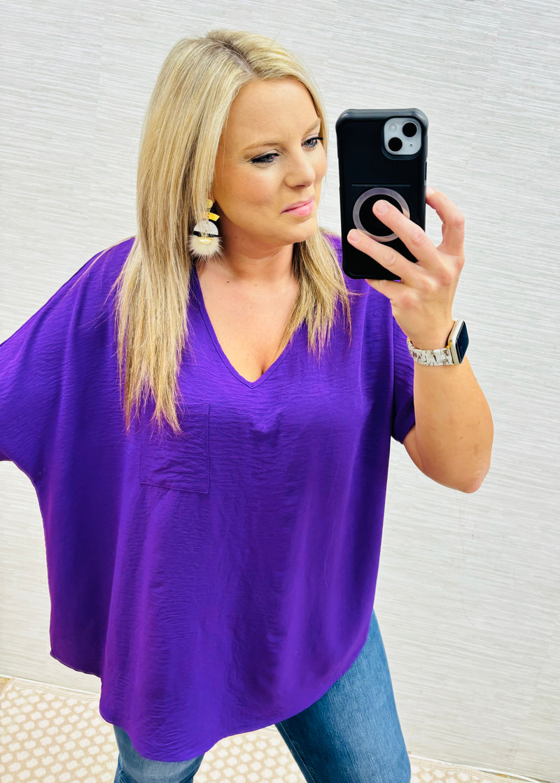 Jodie Purple Basic Blouse