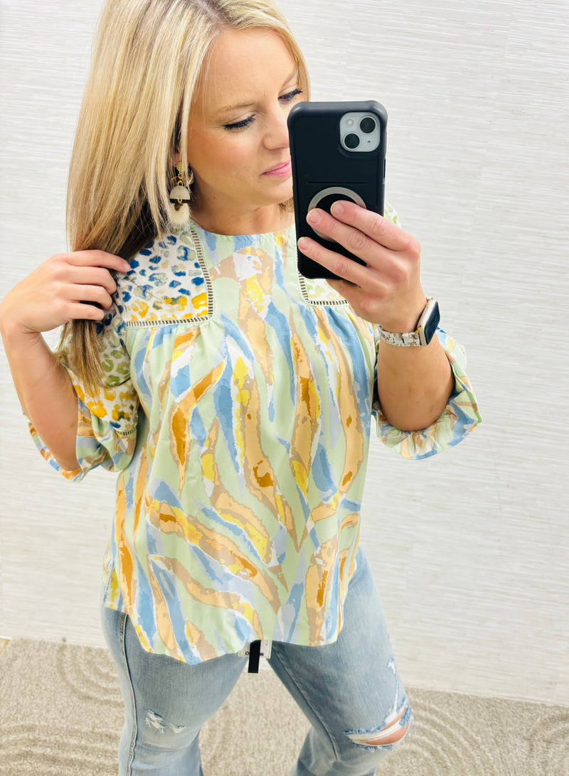 Sage Fall Mix Blouse