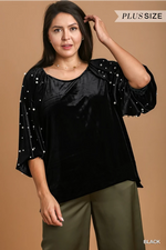 Black Pearl Sleeve Blouse