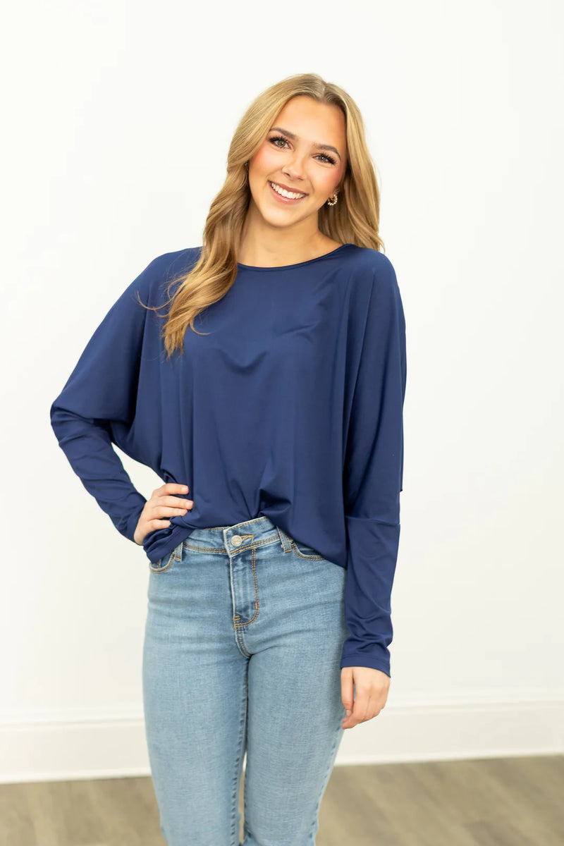 Navy Crewneck Tunic