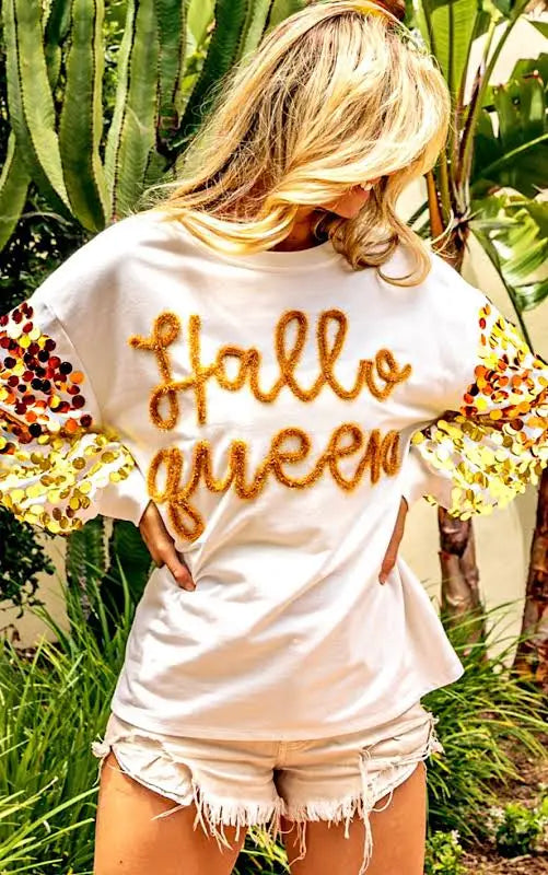 Hallo Queen Sequin Blouse