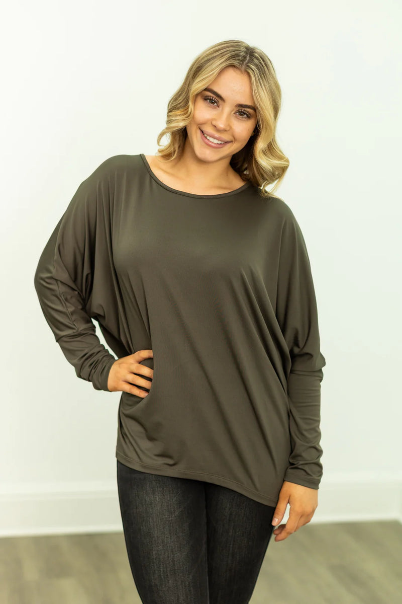 Olive Crewneck Tunic