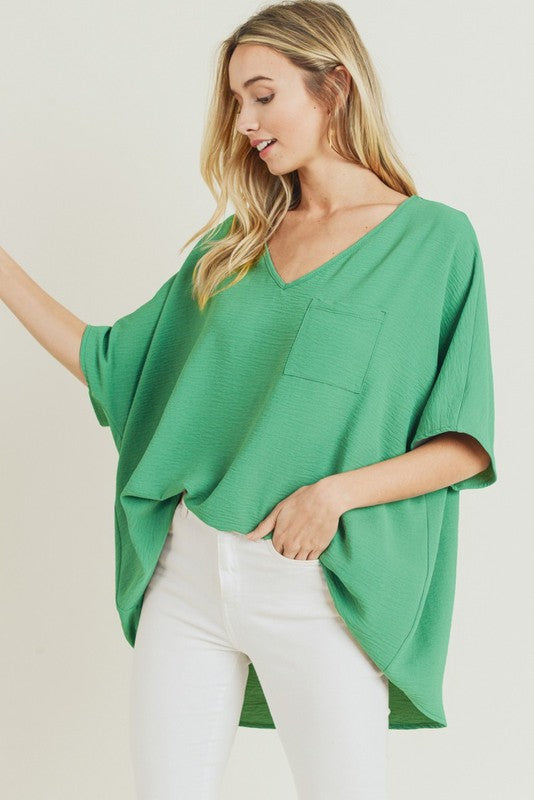 V Neck Basic - Kelly Green