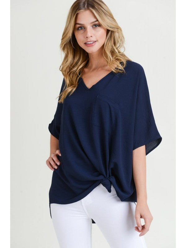 V Neck Basic - Navy