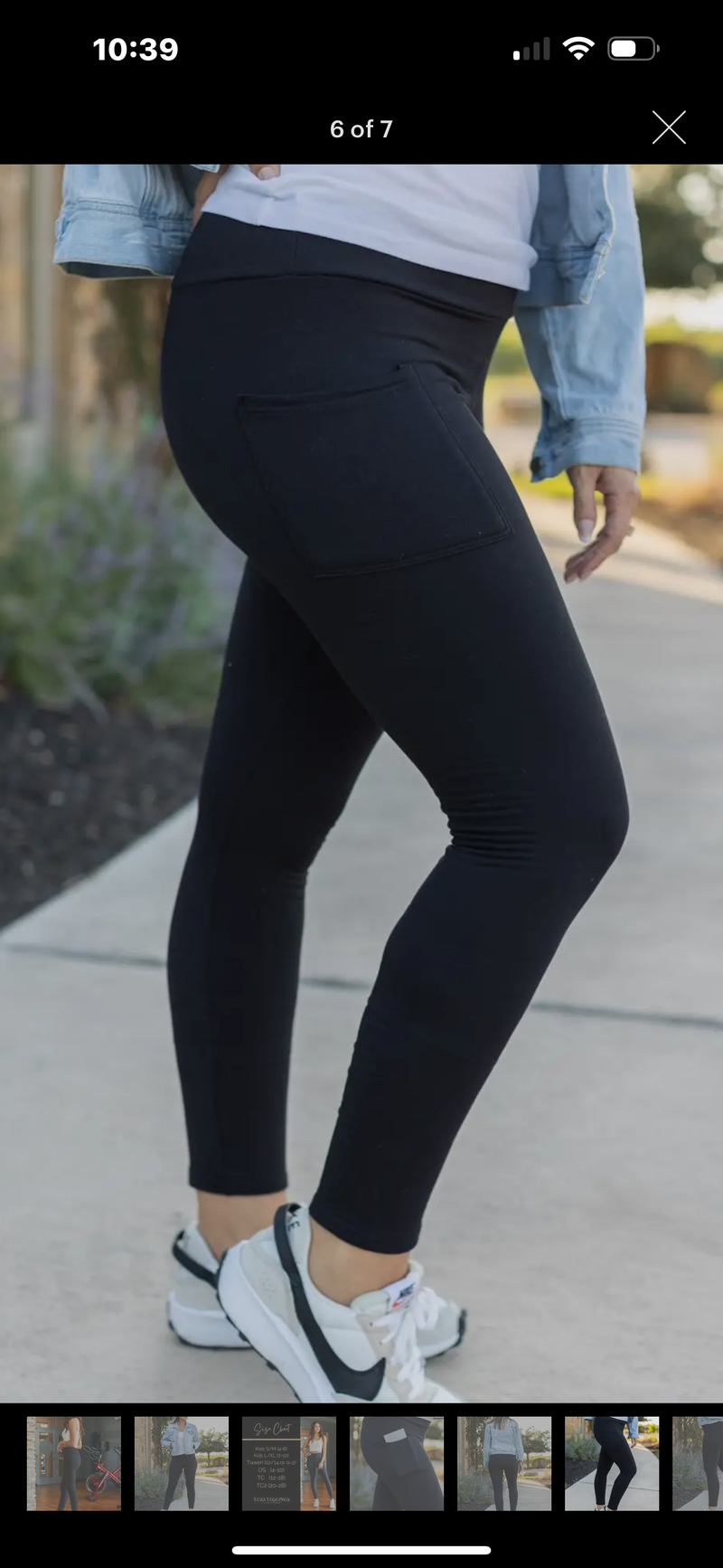 Black Full Length leggings with pockets