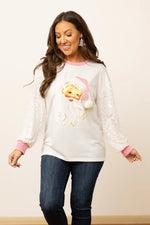 Dreaming Of A White Christmas Santa Top