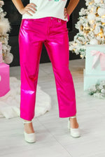 Metallic Cropped Pants