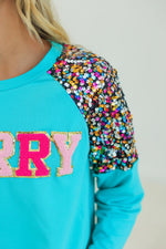 Bright Merry Sequin Sleeve