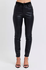 Black Faux leather & denim Judy blues