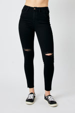 JB Black Raw Hem Skinny