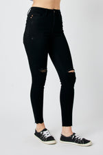 JB Black Raw Hem Skinny