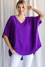 Jodie Purple Basic Blouse