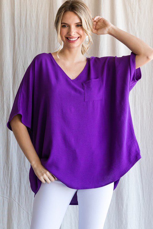 Jodie Purple Basic Blouse