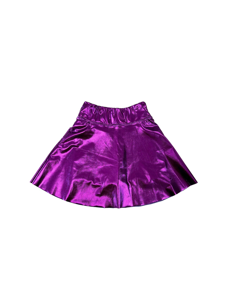 Junior Metallic Skort - Purple