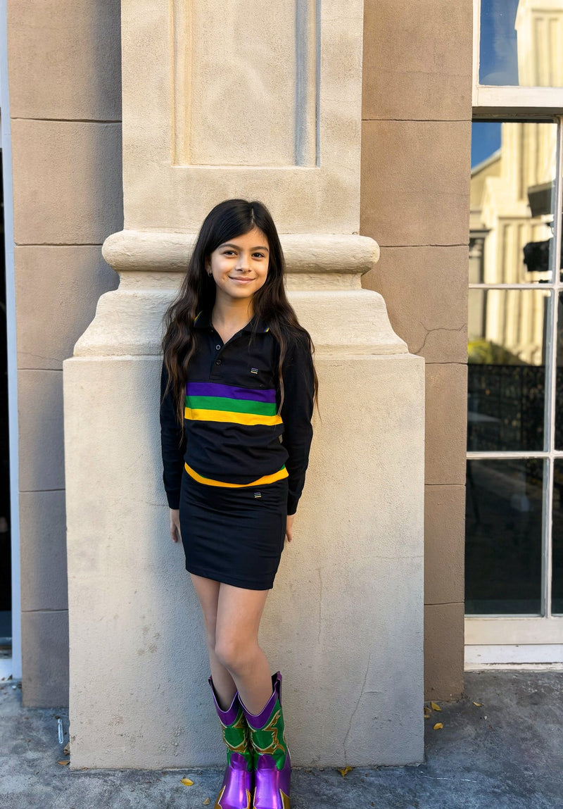 Junior Straight Cut Skort - Black