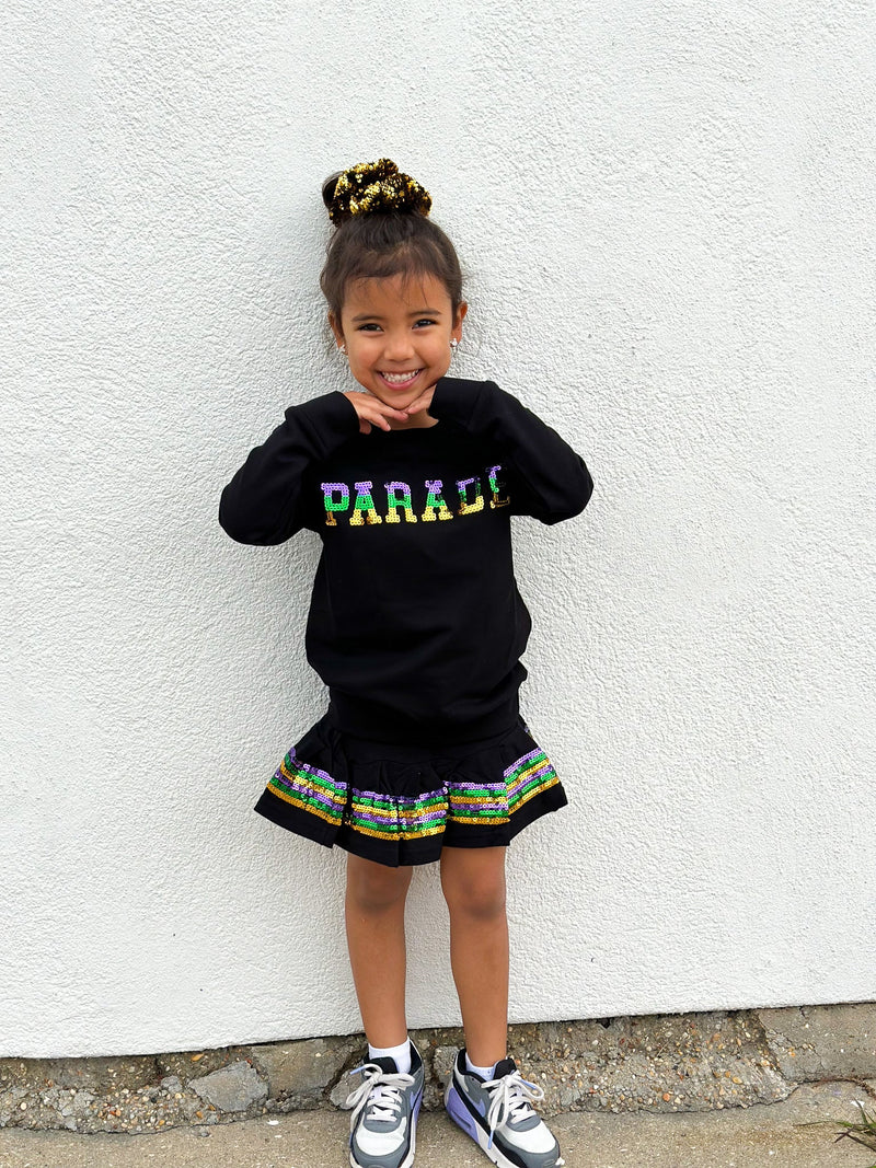 Skorts Youth Sequin - Black