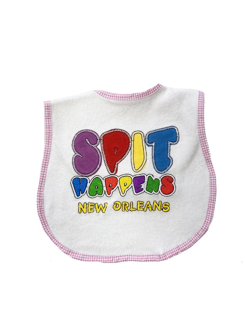 "Spit Happens" Baby Bib