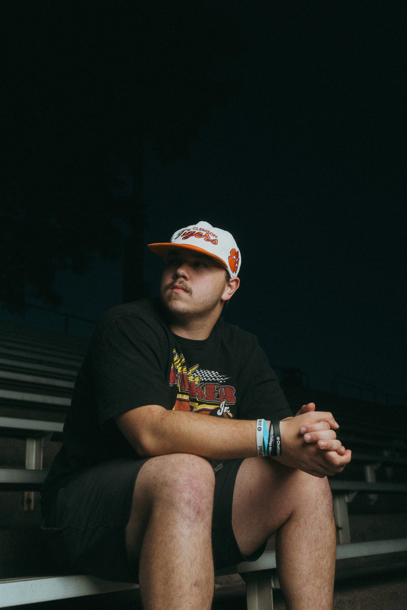 Corduroy White Clemson Cursive Tigers