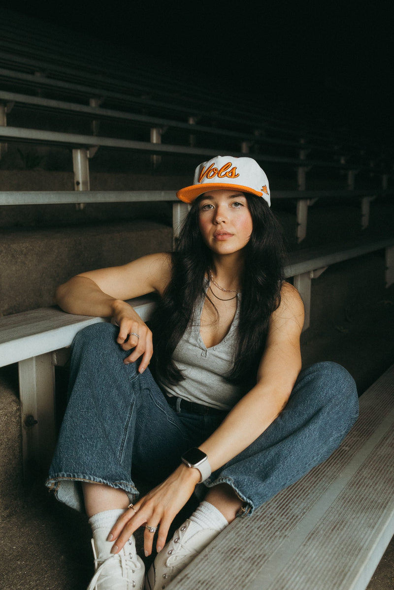 Corduroy Cursive Vols W/ Riflemen