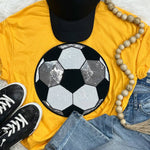 Sequin Soccer Chenille Patch Everyday Tee