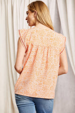 Beautiful Baby Doll Top With Embroidery: APRICOT