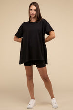 Cotton Drop Shoulder Oversized Top