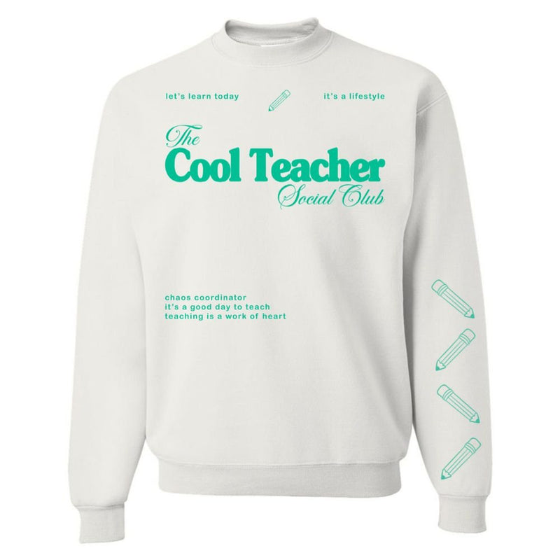 ‘Cool Teacher Social Club' Crewneck Sweatshirt