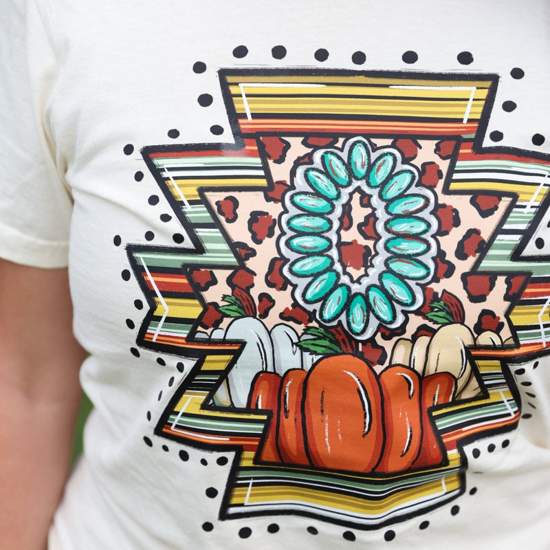 Western Pumpkin Aztec Soft Graphic Tee Soft Graphic Tee