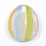 Candy Stripe Egg Plate   White/Multi   8.75x7.25