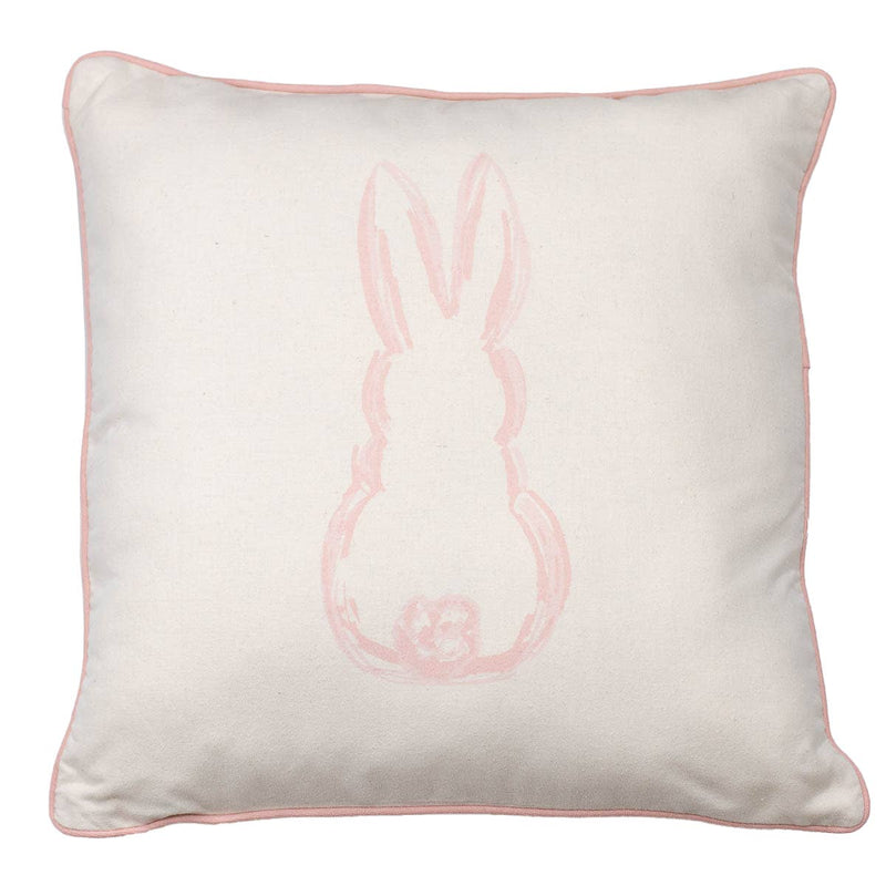Lily Belle Bunny Pillow   Soft White/Pink   18x18